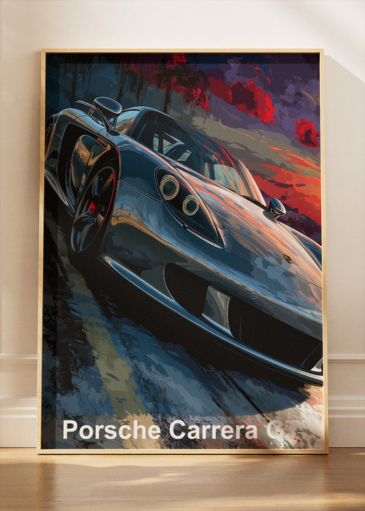 Porsche Carrera GT Performance Canvas Print & Poster – Iconic Supercar Wall Art – AI PRINT LAB