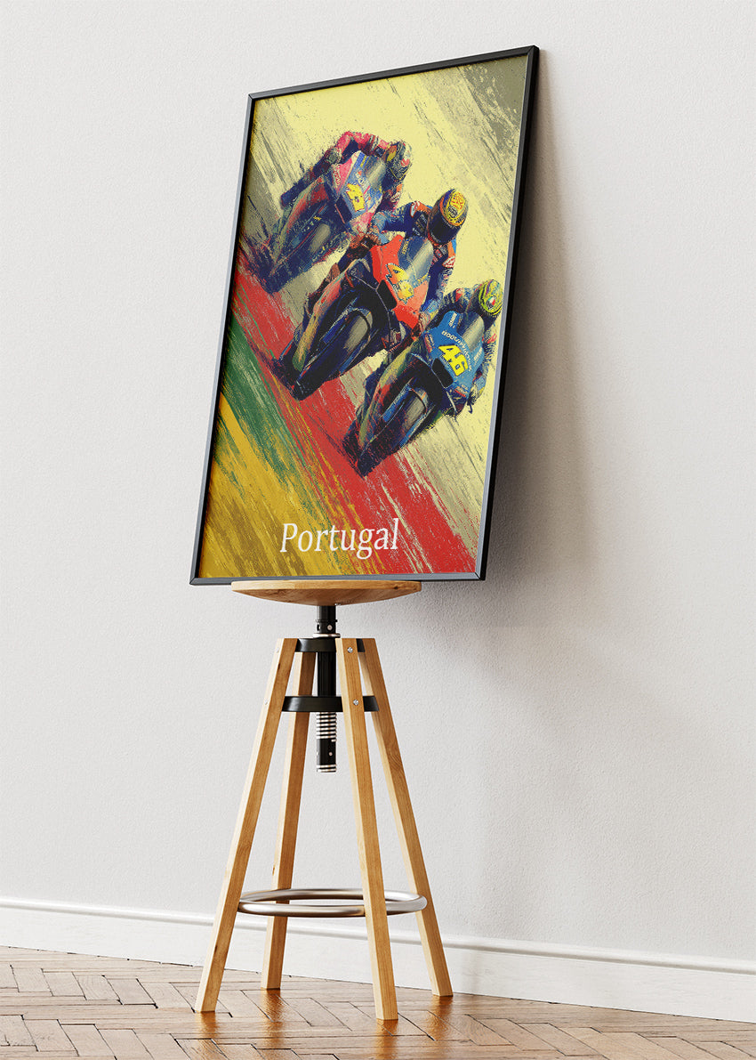 Portugal Moto Racing Poster Canvas & Print – AI PRINT LAB