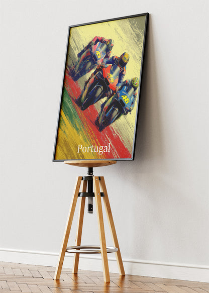 Portugal Moto Racing Poster Canvas & Print – AI PRINT LAB