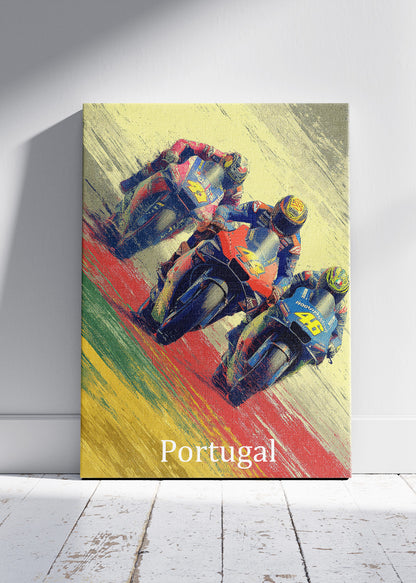 Portugal Moto Racing Poster Canvas & Print – AI PRINT LAB