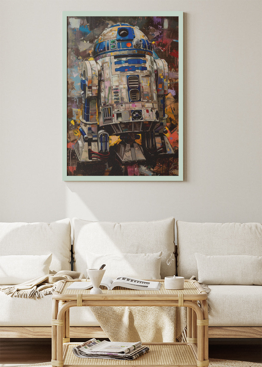 R2-D2 Abstract Star Wars Portrait Canvas & Poster Print – AI PRINT LAB