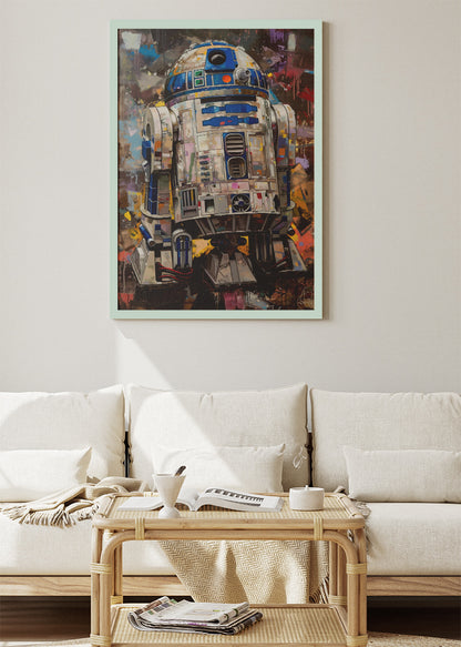 R2-D2 Abstract Star Wars Portrait Canvas & Poster Print – AI PRINT LAB