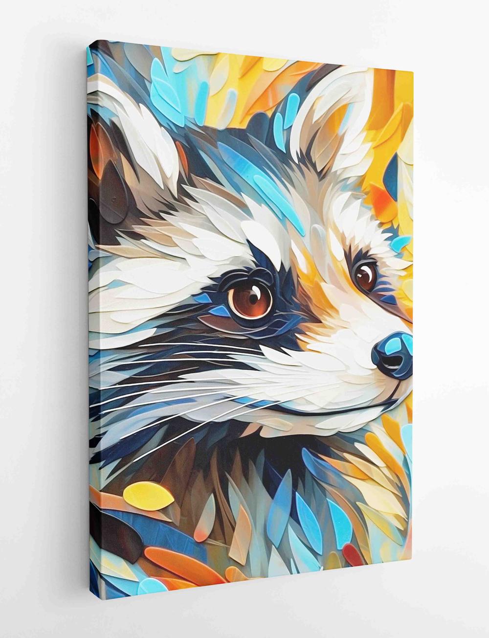 Raccoon Canvas & Poster Wall Art T422 Wildlife Series