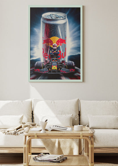 Red Bull Formula 1 Racing Poster Energy Drink Edition Canvas & Print – AI PRINT LAB