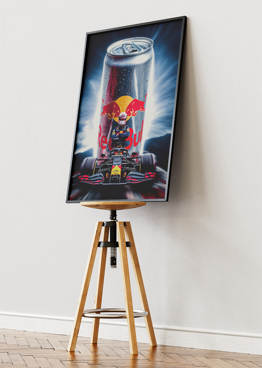 Red Bull Formula 1 Racing Poster Energy Drink Edition Canvas & Print – AI PRINT LAB