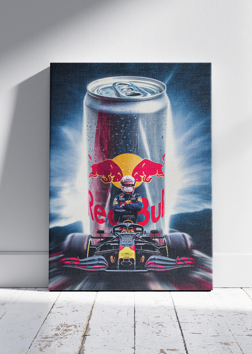 Red Bull Formula 1 Racing Poster Energy Drink Edition Canvas & Print – AI PRINT LAB