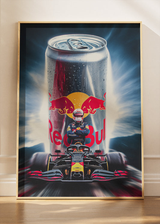 Red Bull Formula 1 Racing Poster Energy Drink Edition Canvas & Print – AI PRINT LAB