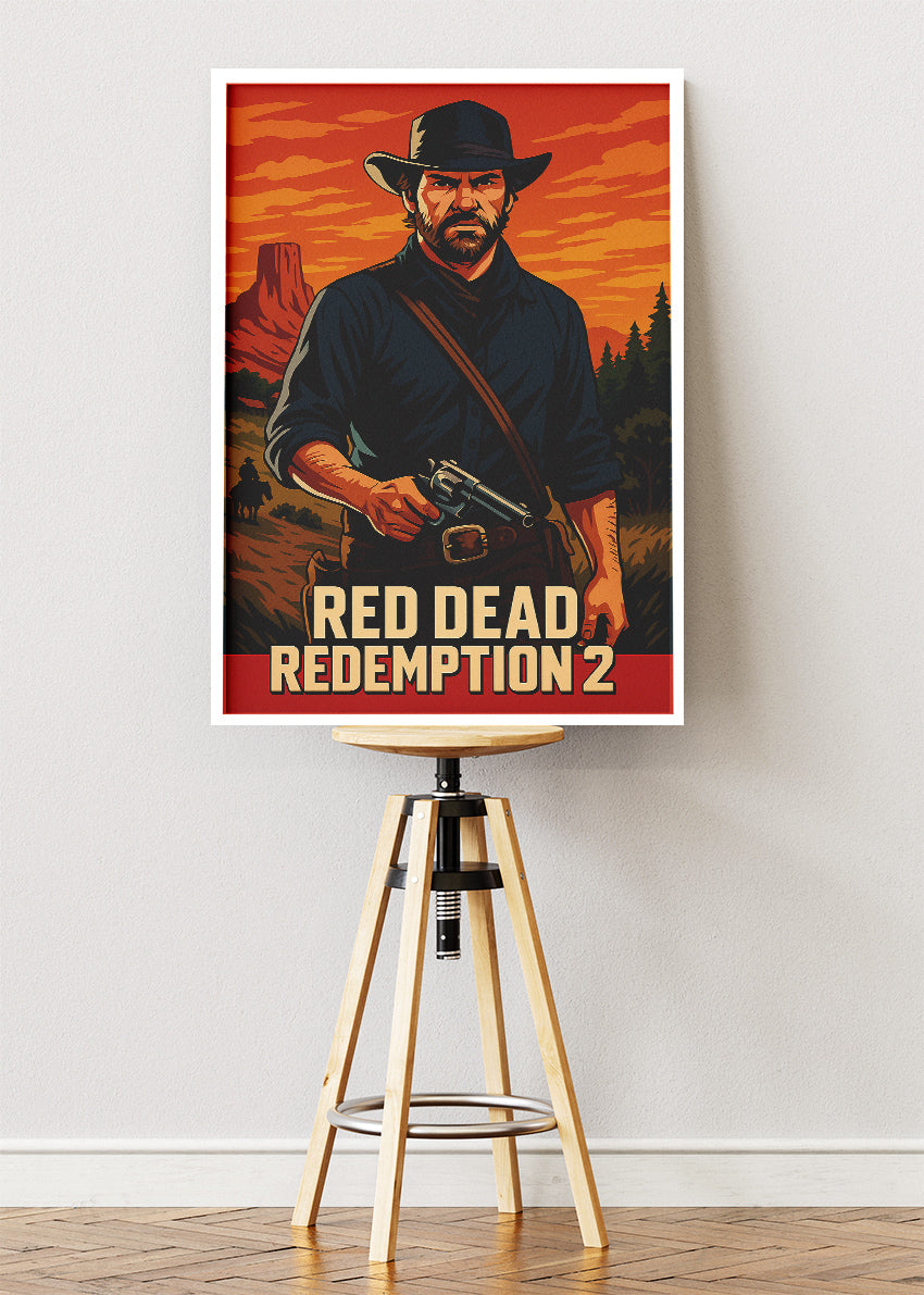 Red Dead Redemption 2 Wall Art | Iconic Western Gaming Poster & Canvas