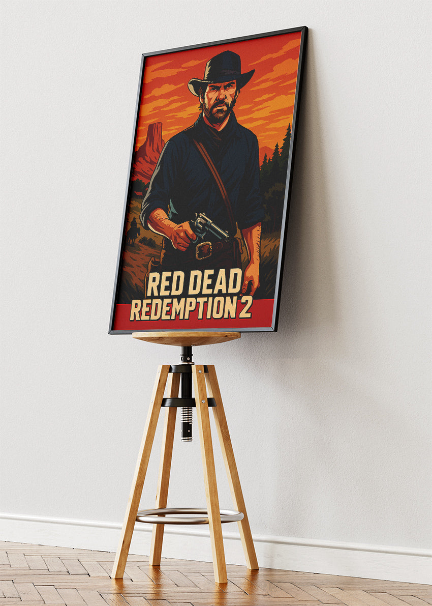 Red Dead Redemption 2 Wall Art | Iconic Western Gaming Poster & Canvas
