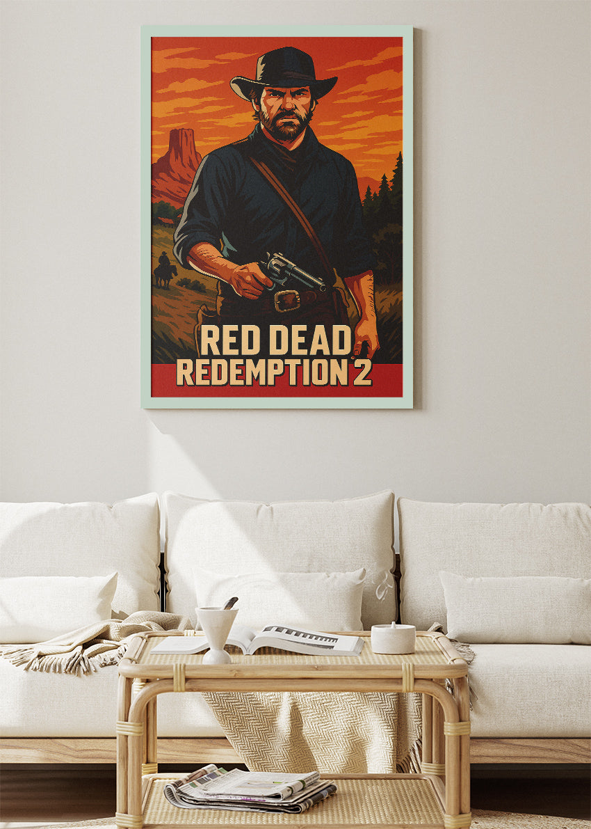 Red Dead Redemption 2 Wall Art | Iconic Western Gaming Poster & Canvas