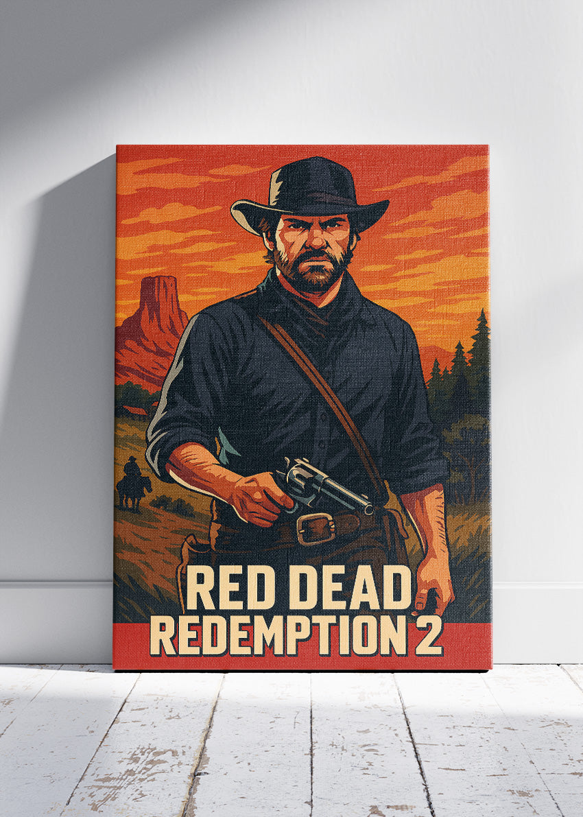 Red Dead Redemption 2 Wall Art | Iconic Western Gaming Poster & Canvas