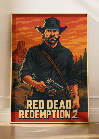 Red Dead Redemption 2 Wall Art | Iconic Western Gaming Poster & Canvas