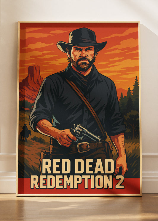 Red Dead Redemption 2 Wall Art | Iconic Western Gaming Poster & Canvas