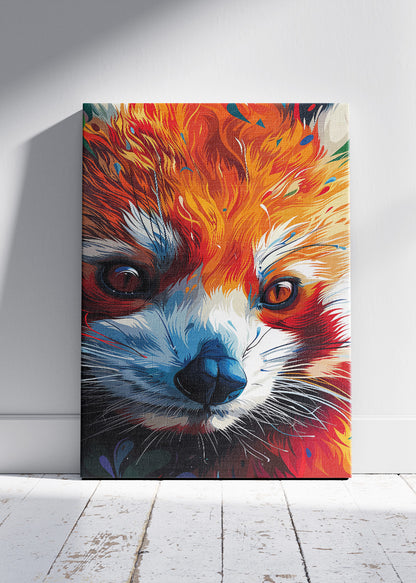Red Panda Canvas Print & Poster – Vibrant Modern Animal Wall Art