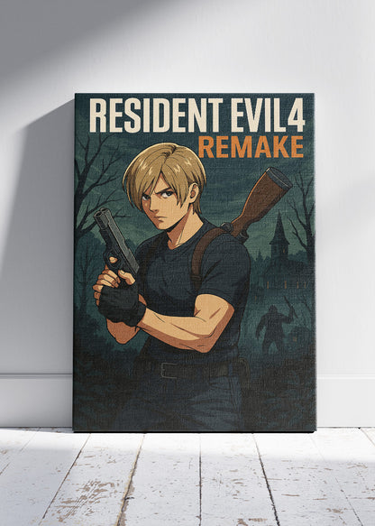 Resident Evil 4 Remake Survival Horror Gaming Wall Art Poster & Canvas