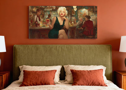 Retro Bar Elegance Canvas Wall Art – Single & 3 Panel Split – AI PRINT LAB
