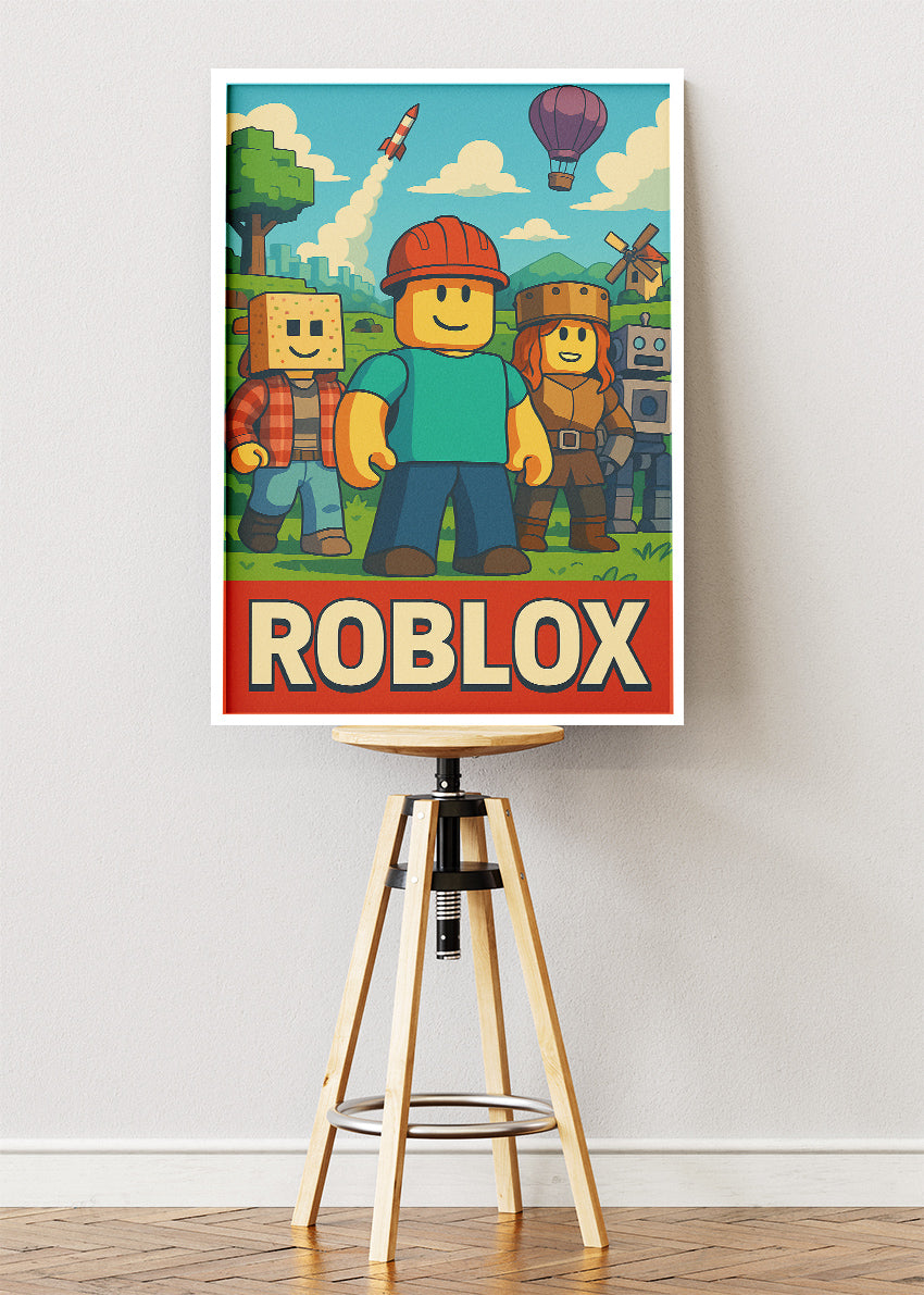 Roblox Inspired Gaming Wall Art Poster & Canvas
