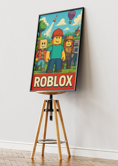 Roblox Inspired Gaming Wall Art Poster & Canvas