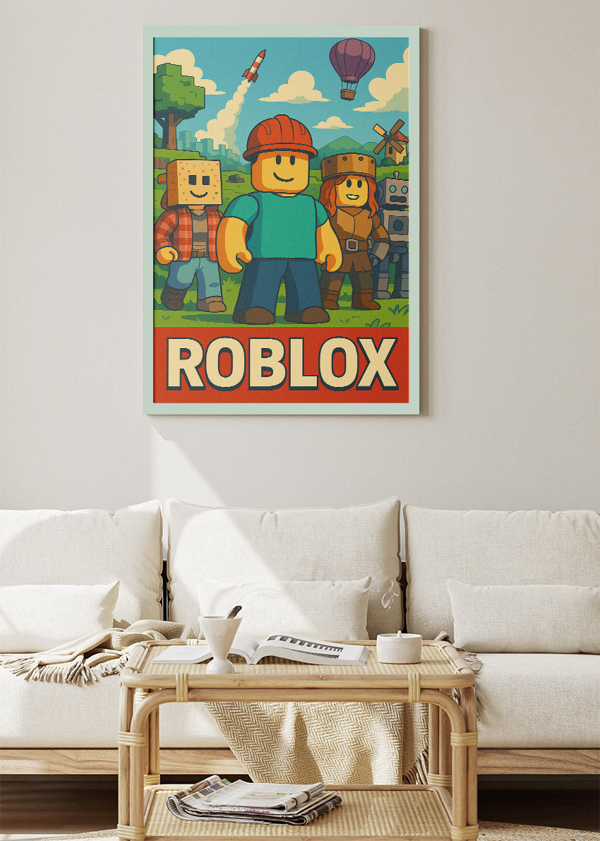 Roblox Inspired Gaming Wall Art Poster & Canvas