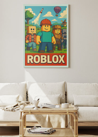 Roblox Inspired Gaming Wall Art Poster & Canvas