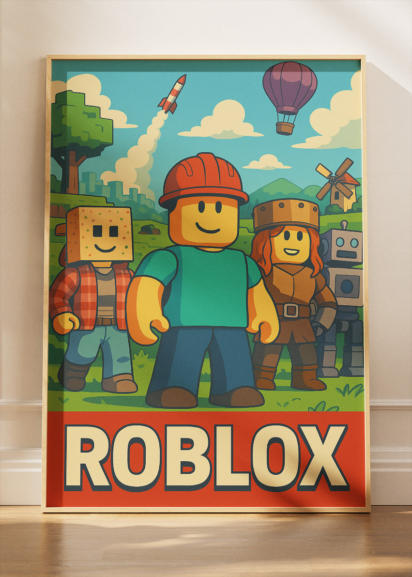 Roblox Inspired Gaming Wall Art Poster & Canvas