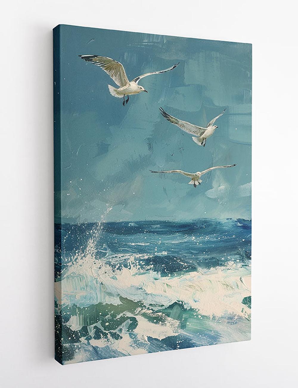 Seagull – Canvas & Poster Wall Art – T973 Wildlife Series
