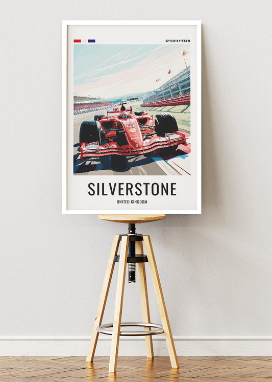 Silverstone Formula Racing Poster & Canvas Print | UK Motorsport Wall Art