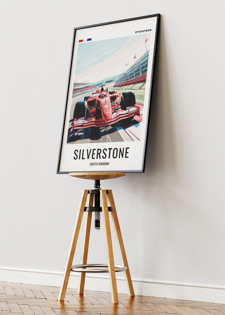 Silverstone Formula Racing Poster & Canvas Print | UK Motorsport Wall Art