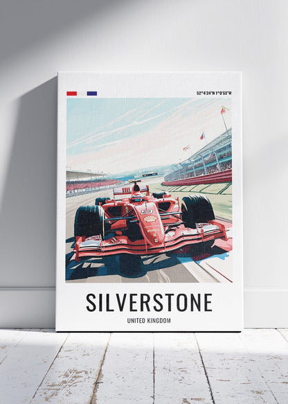 Silverstone Formula Racing Poster & Canvas Print | UK Motorsport Wall Art