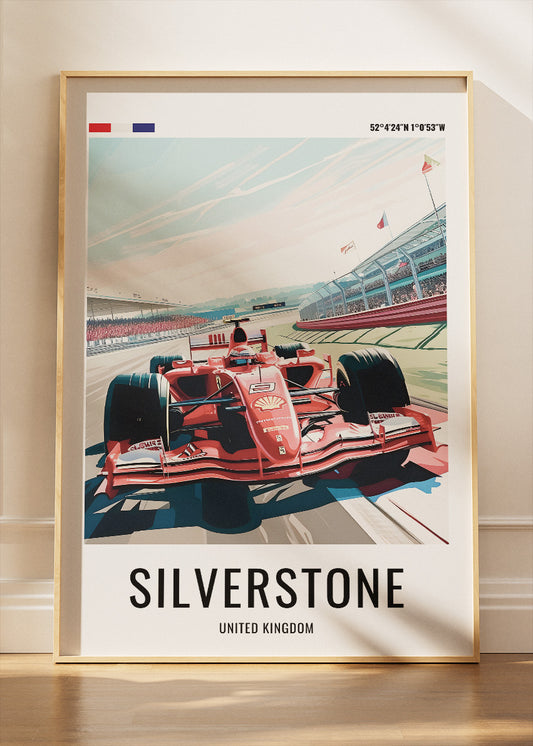 Silverstone Formula Racing Poster & Canvas Print | UK Motorsport Wall Art