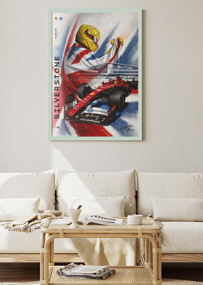Silverstone Grand Prix Formula 1 Ferrari Poster Canvas & Print – AI PRINT LAB