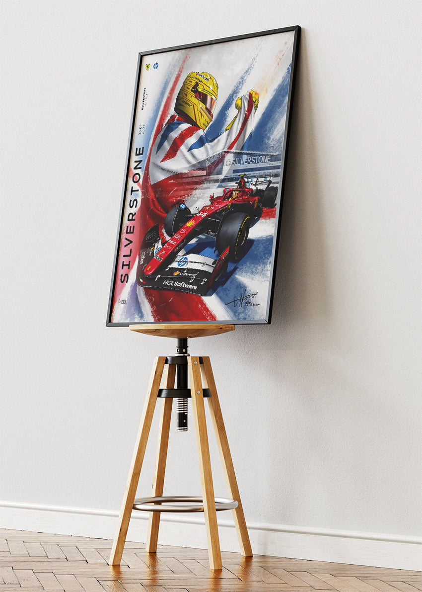 Silverstone Grand Prix Formula 1 Ferrari Poster Canvas & Print – AI PRINT LAB