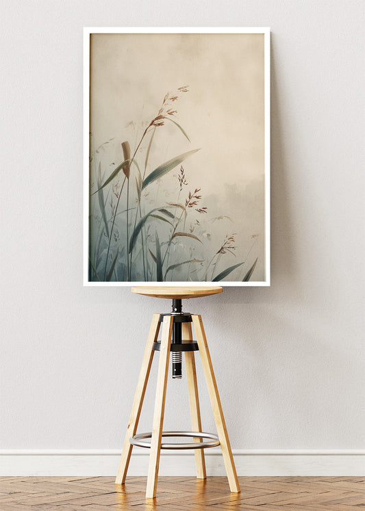 Soft Meadow Grass Botanical Canvas & Poster Print – AI PRINT LAB