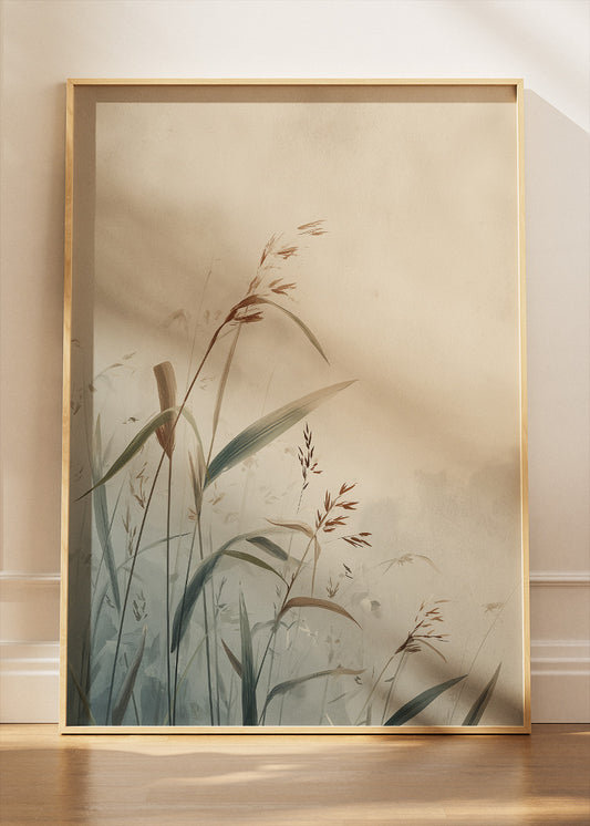 Soft Meadow Grass Botanical Canvas & Poster Print – AI PRINT LAB