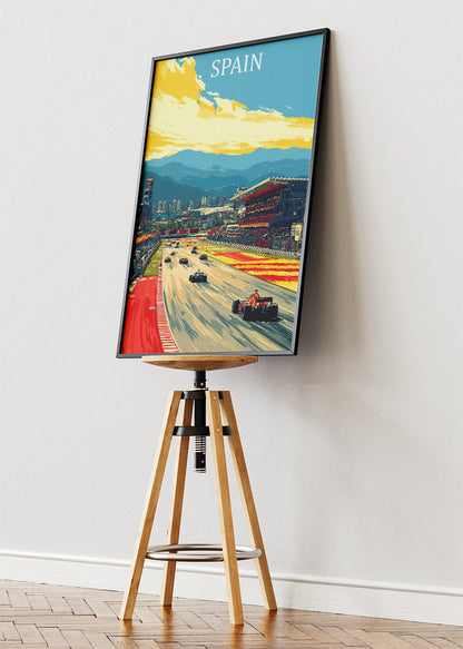 Spain Grand Prix Circuit Racing Canvas Print & Poster – AI PRINT LAB
