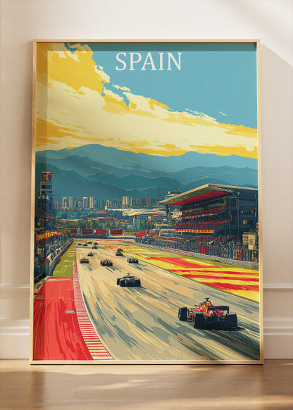 Spain Grand Prix Circuit Racing Canvas Print & Poster – AI PRINT LAB