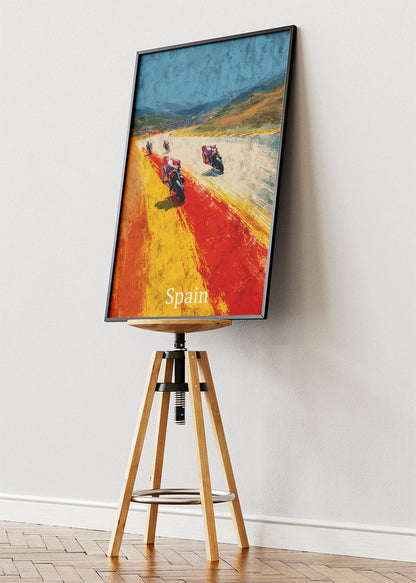 Spain Moto Racing Poster Canvas & Print – AI PRINT LAB