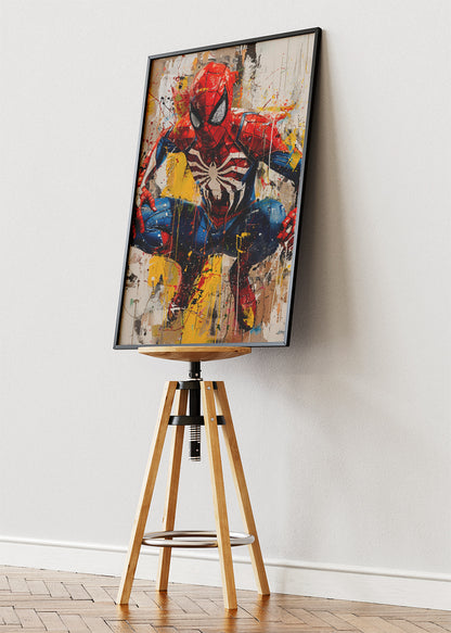 Spider-Man – Abstract Splash Art Canvas & Poster Print – AI PRINT LAB