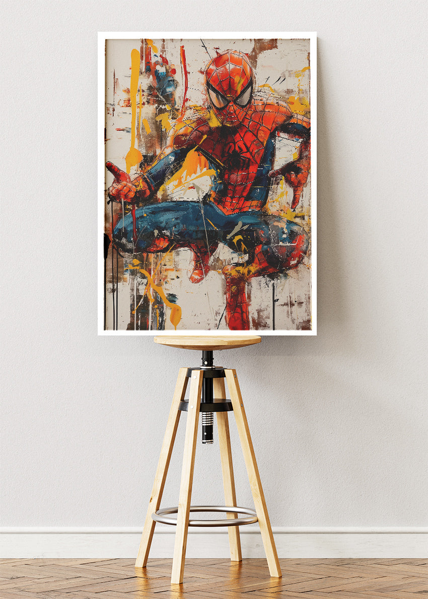 Spider-Man – Urban Splash Action Canvas & Poster Print – AI PRINT LAB