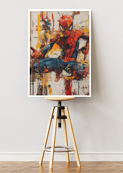 Spider-Man – Urban Splash Action Canvas & Poster Print – AI PRINT LAB