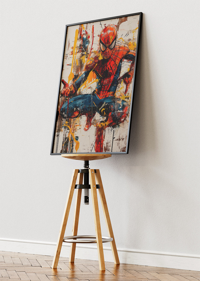 Spider-Man – Urban Splash Action Canvas & Poster Print – AI PRINT LAB
