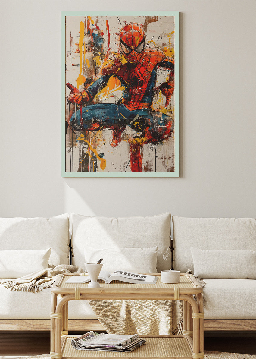 Spider-Man – Urban Splash Action Canvas & Poster Print – AI PRINT LAB