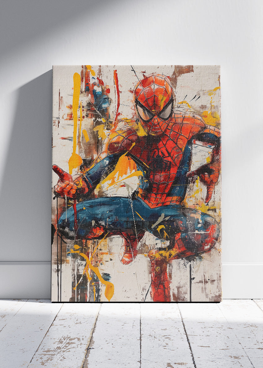 Spider-Man – Urban Splash Action Canvas & Poster Print – AI PRINT LAB