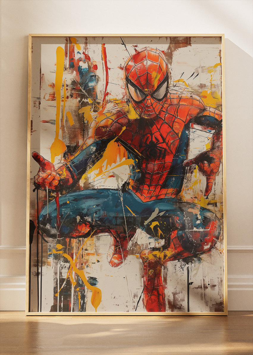 Spider-Man – Urban Splash Action Canvas & Poster Print – AI PRINT LAB