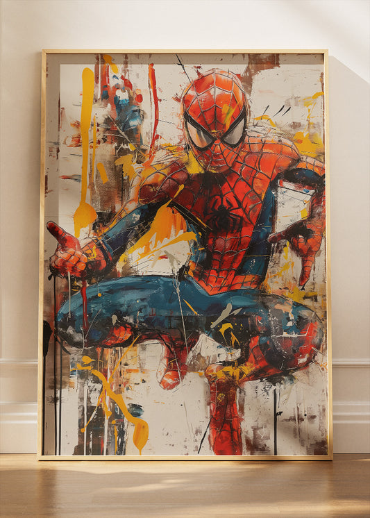 Spider-Man – Urban Splash Action Canvas & Poster Print – AI PRINT LAB