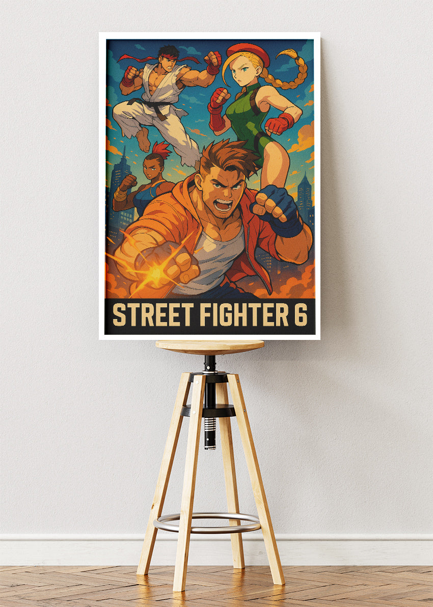 Street Fighter 6 Wall Art – Iconic Fighting Game Action Poster & Canvas