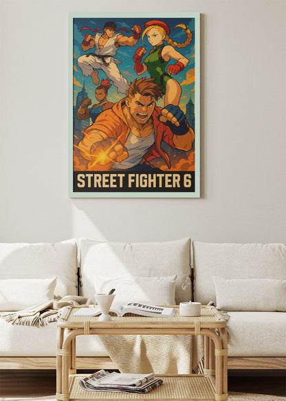 Street Fighter 6 Wall Art – Iconic Fighting Game Action Poster & Canvas