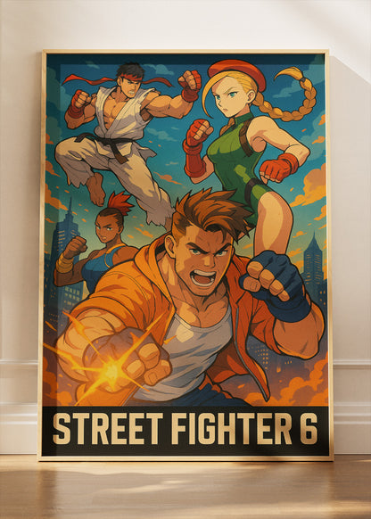 Street Fighter 6 Wall Art – Iconic Fighting Game Action Poster & Canvas