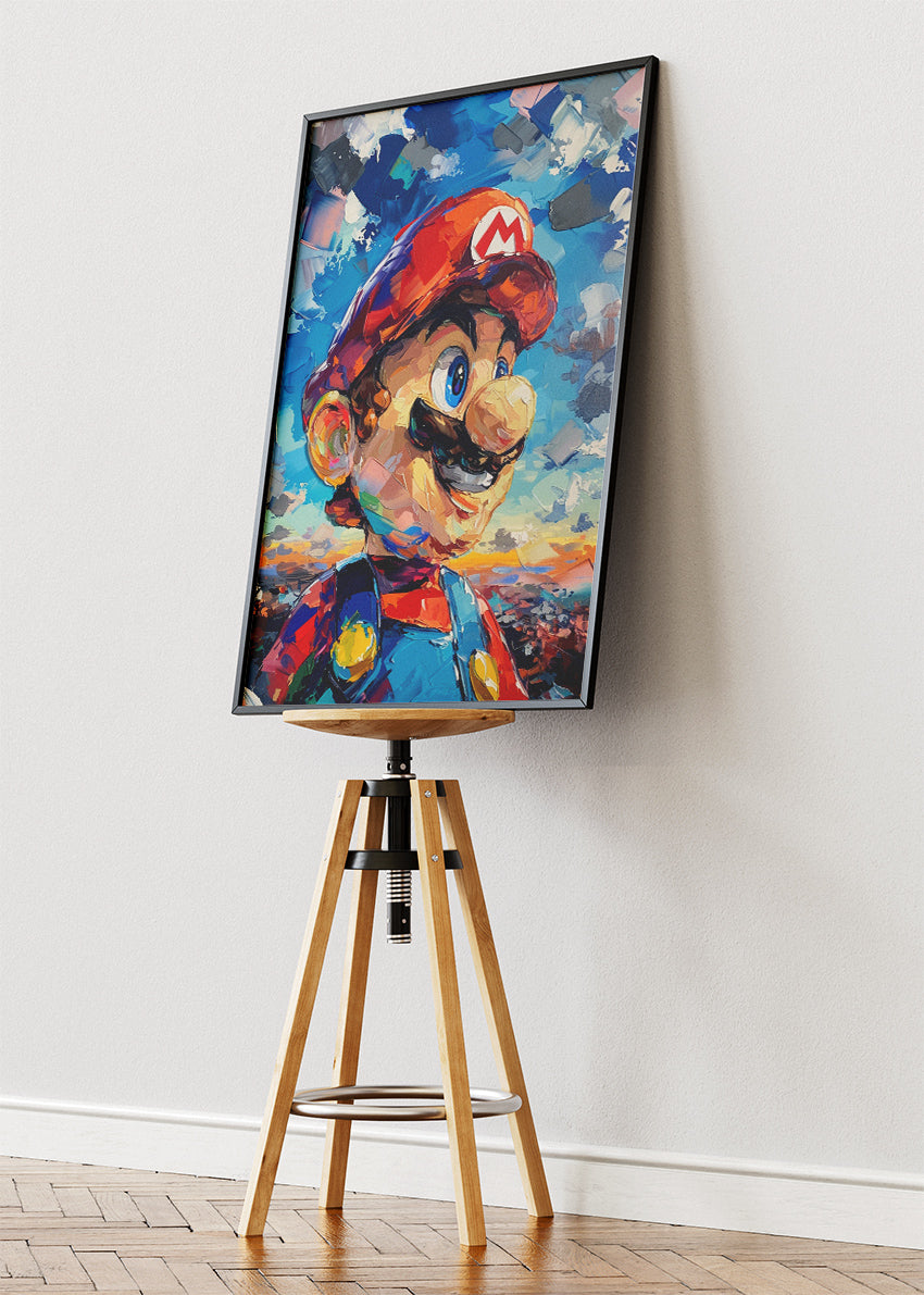 Super Mario Painterly Gaming Wall Art Poster & Canvas