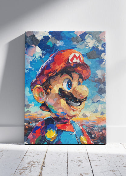 Super Mario Painterly Gaming Wall Art Poster & Canvas